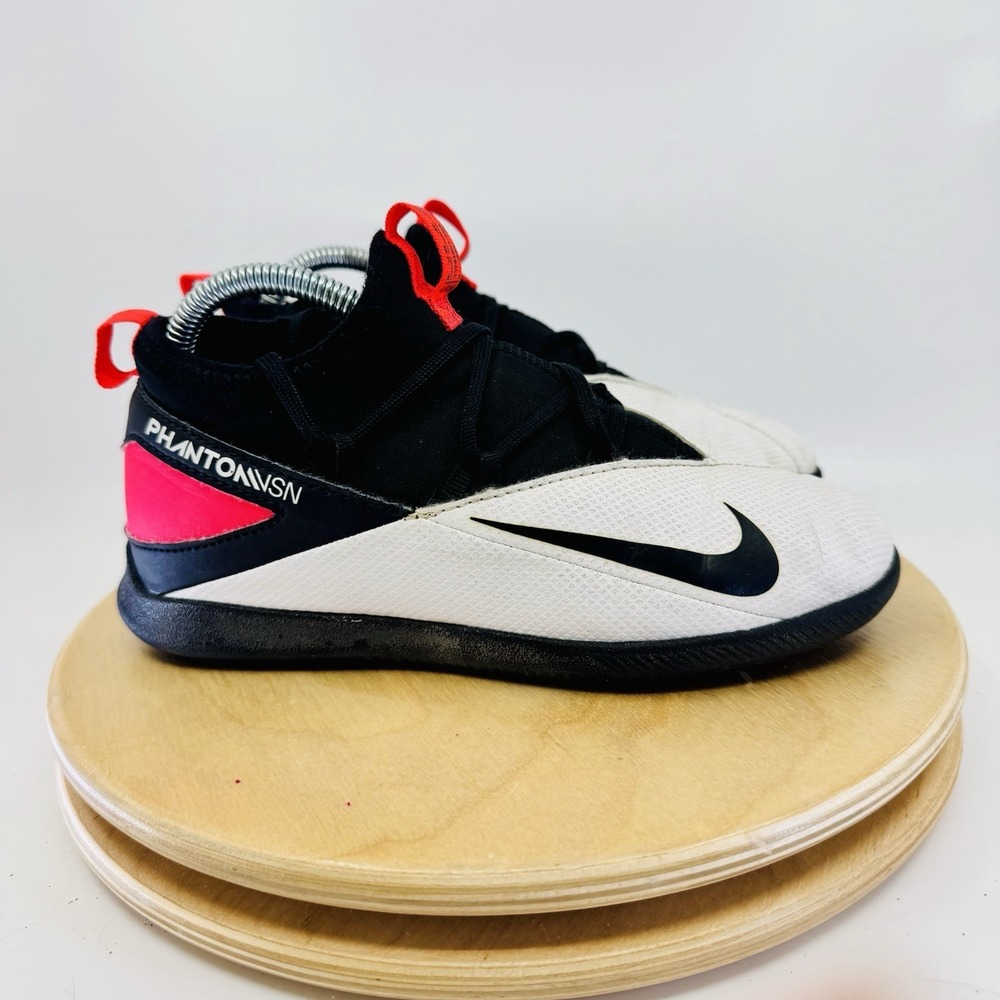 Nike Jr Phantom‎ Vision 2 Soccer Cleats Boys 2 2y White Black Shoes Junior Girls - Picture 4 of 7
